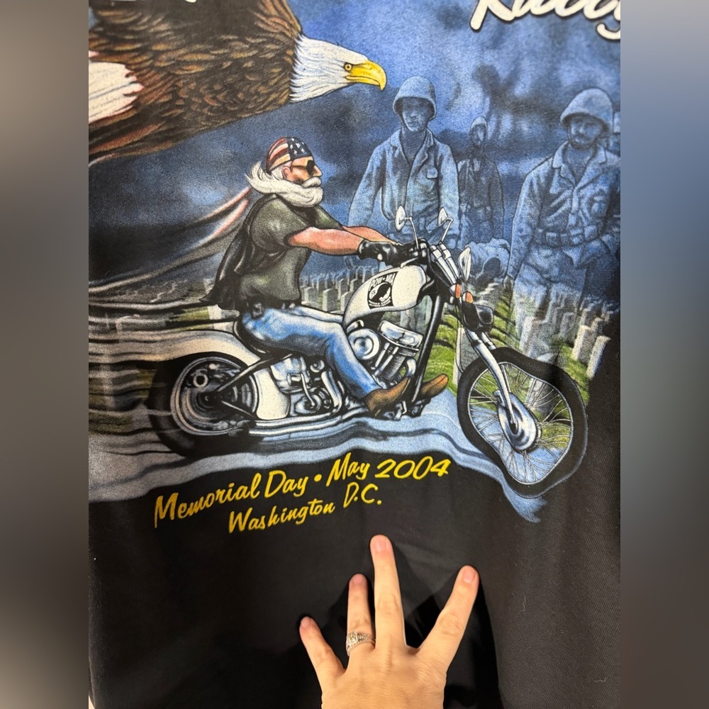 Rolling Thunder Rally Biker Tshirt 2004 #68
